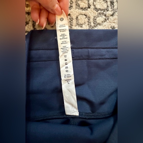 Lululemon Wunder Train High Rise Blue Leggings Soft Flexible Design-Size 6 - Picture 4 of 9